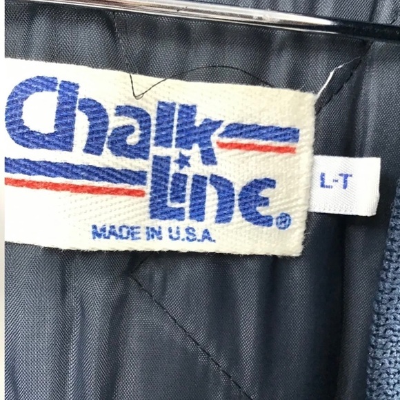 Vintage Dallas Cowboys Chalk Line Satin Jacket Size Large Tall - Picture 3 of 4